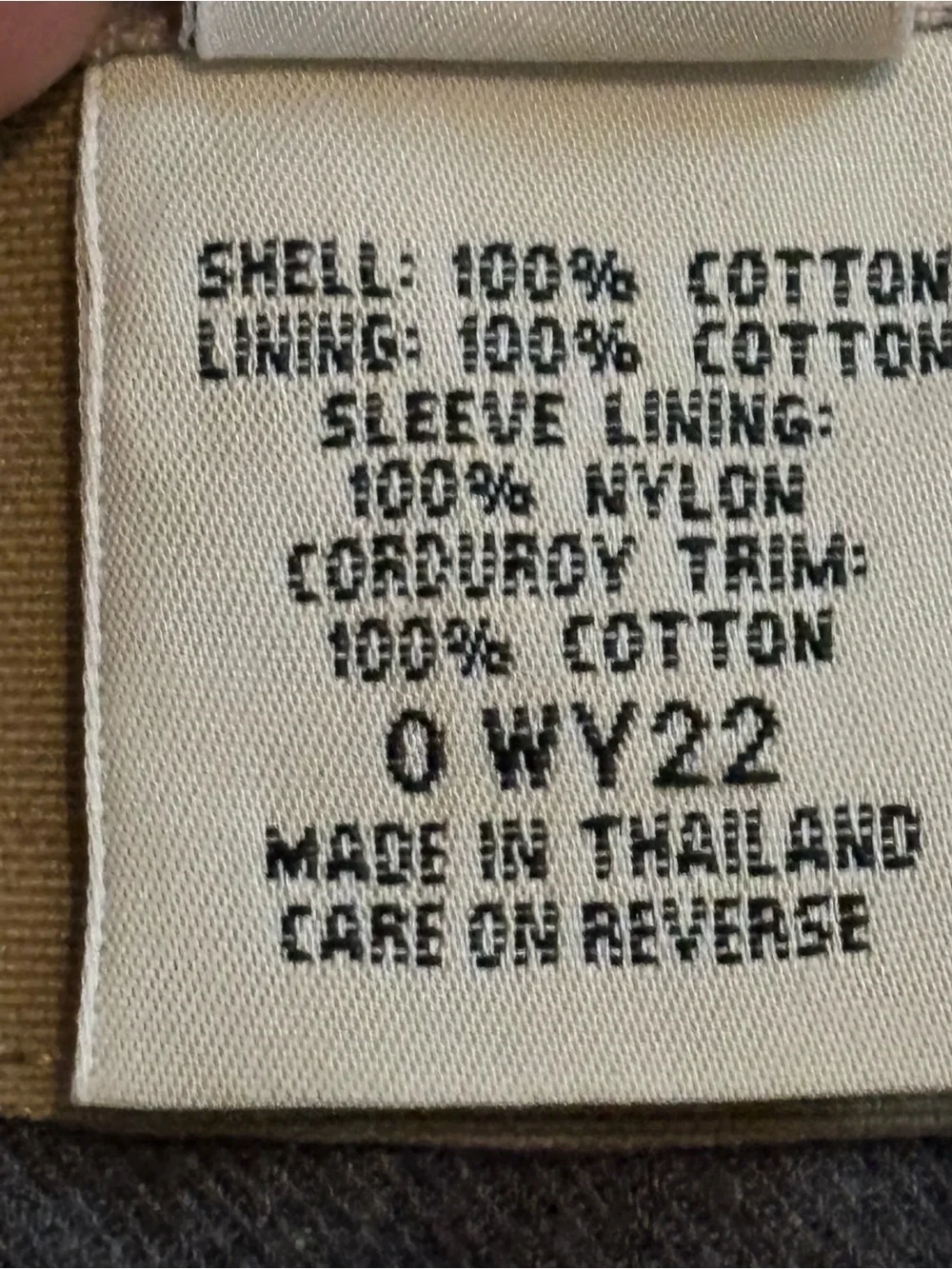 L.L. Bean Women’s Tan Cotton Field Chore Barn Jacket with Corduroy Collar L